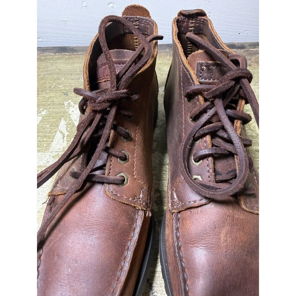 Made In USA Eastland Brown Leather Moc Toe Chukka Boots Women's Size US 10 M